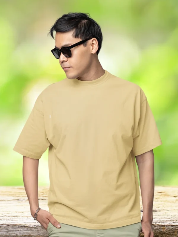 over sized beige tshirt