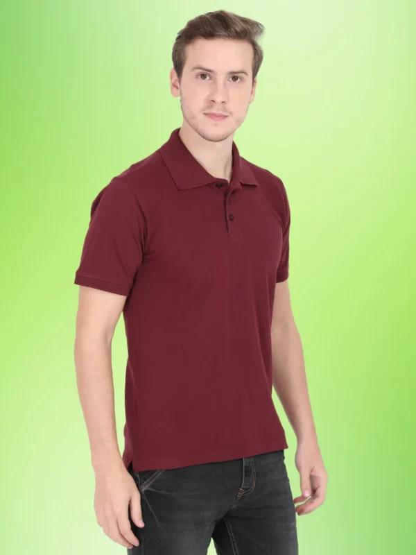 Polo Half Sleeve T-shirt Maroon