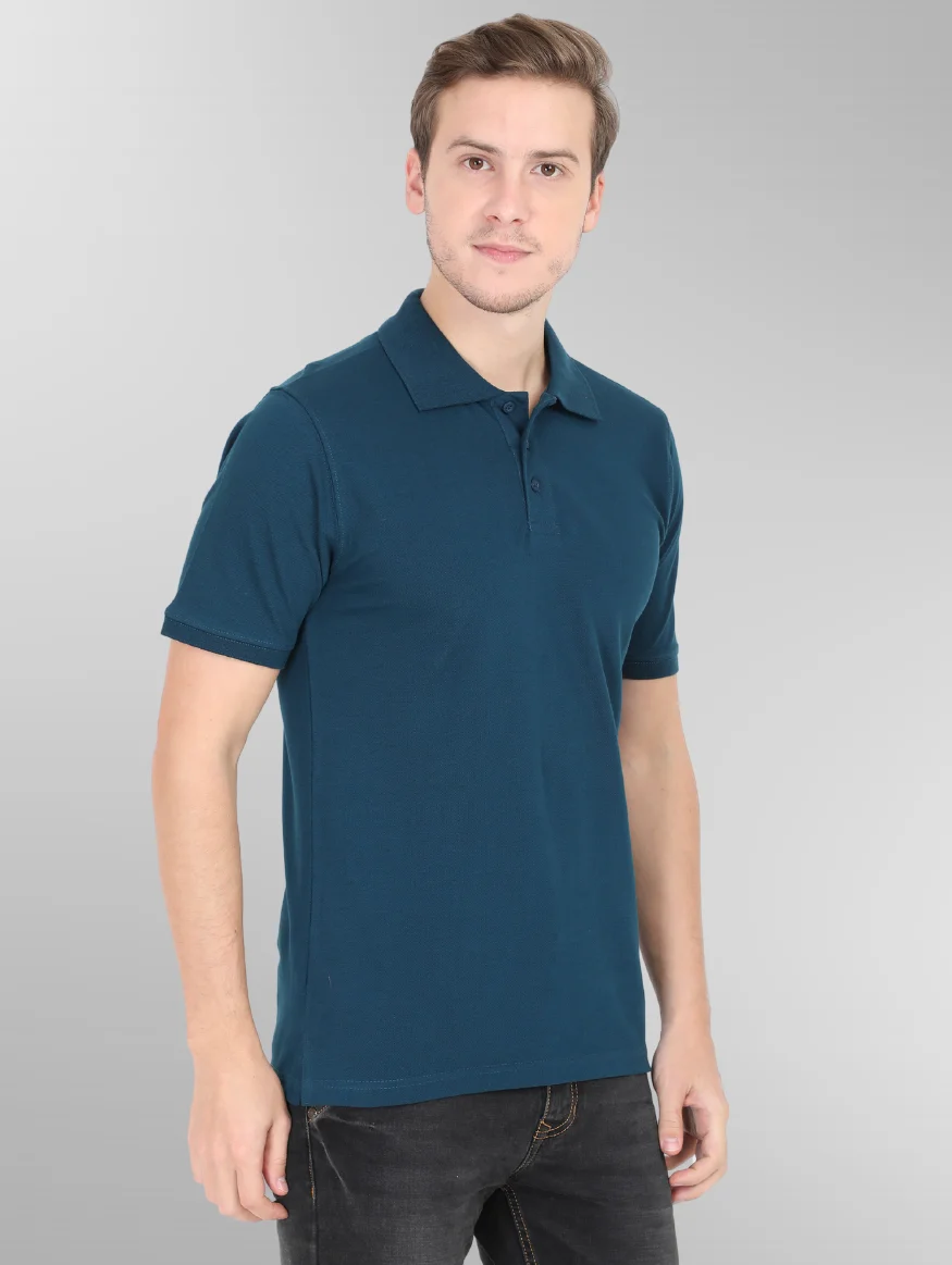 2 Polo Half Sleeve Petrol Blue