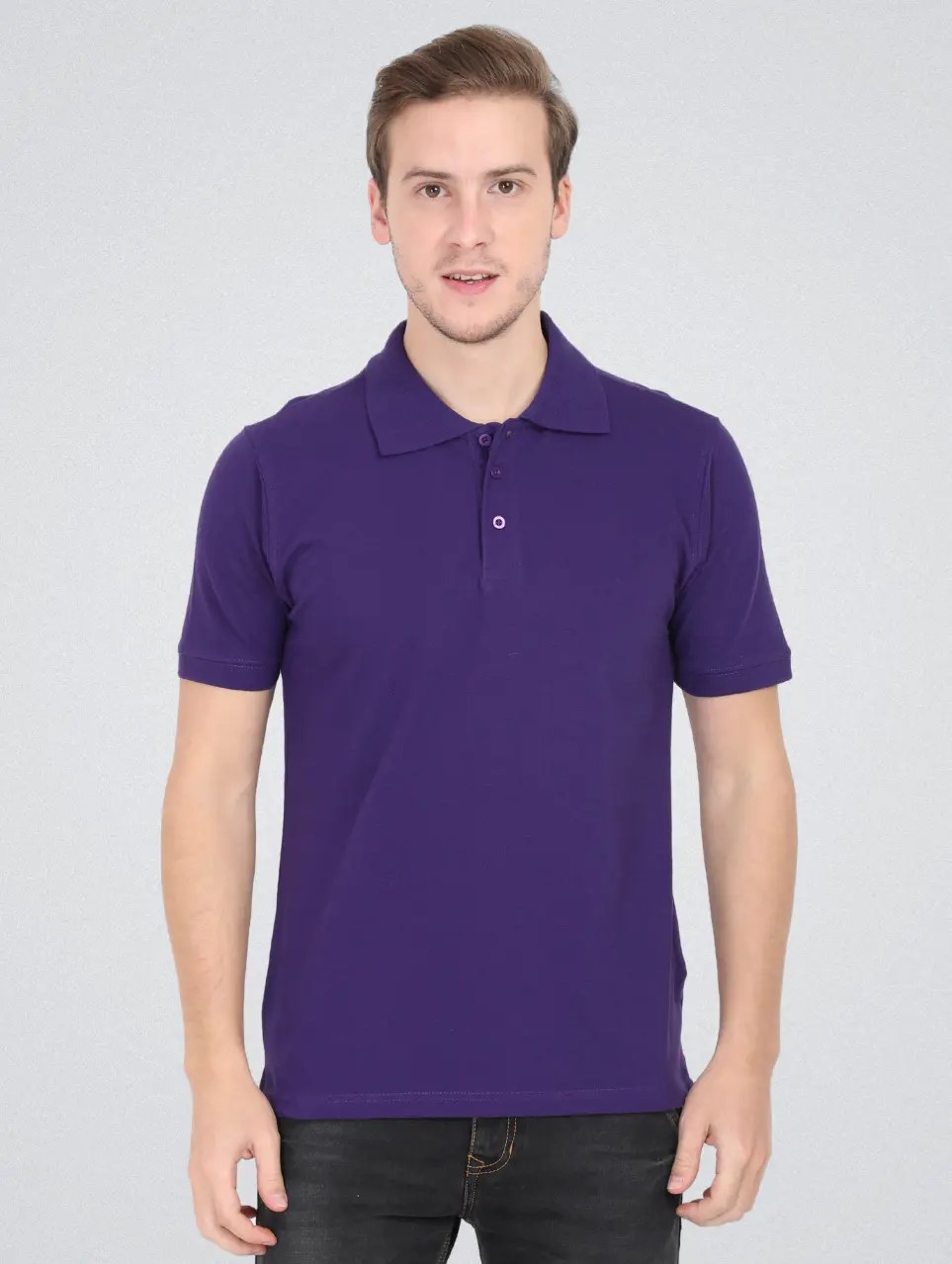 Polo Half Sleeve T-shirt Purple Polo Half Sleeve T-shirt Purple