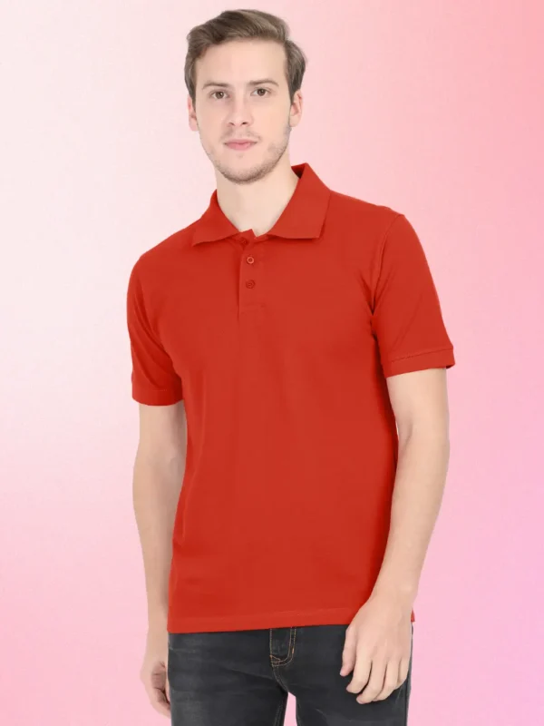 polo tshirt brick red