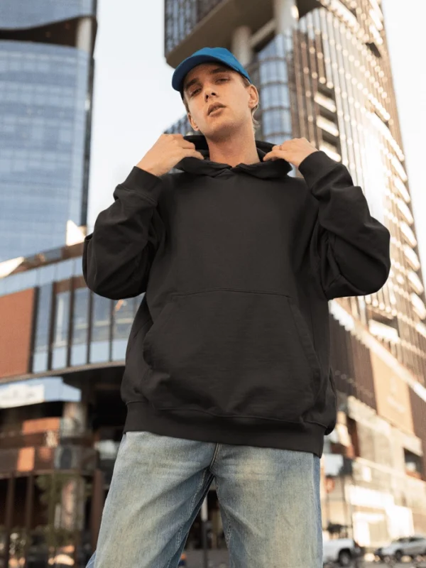 Oversized Hooded Sweatshirt Black