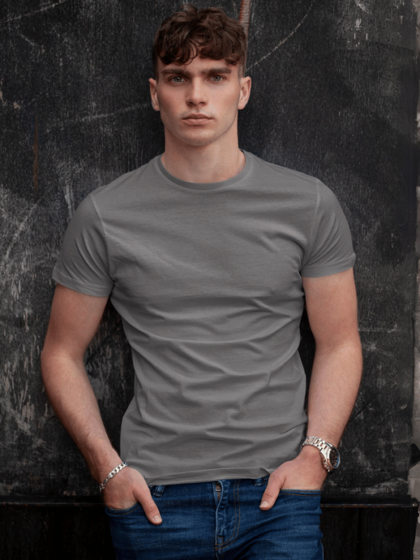 Classic Half Sleeve T-shirt Charcoal Melange