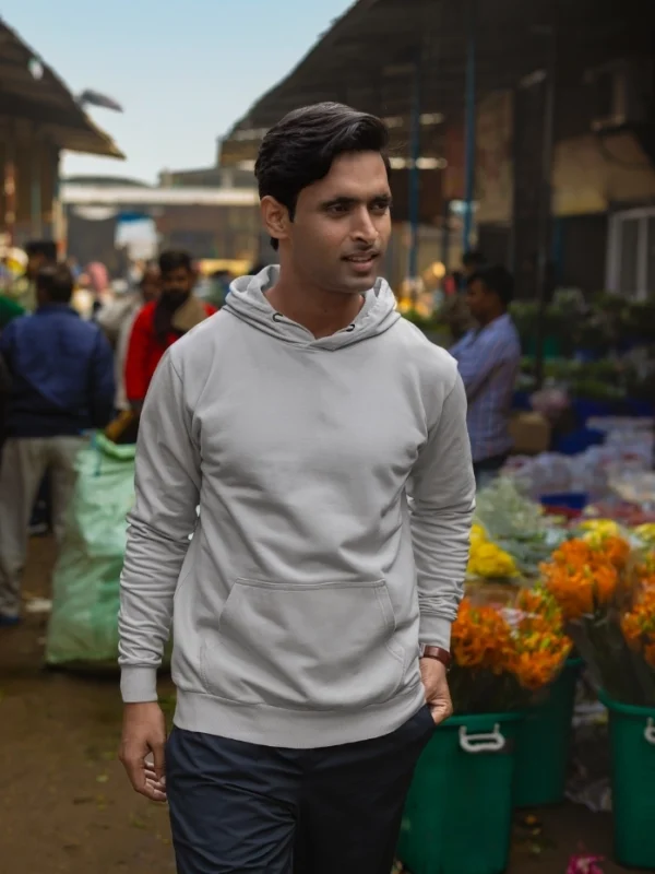 Hooded SweatShirt Grey Melange