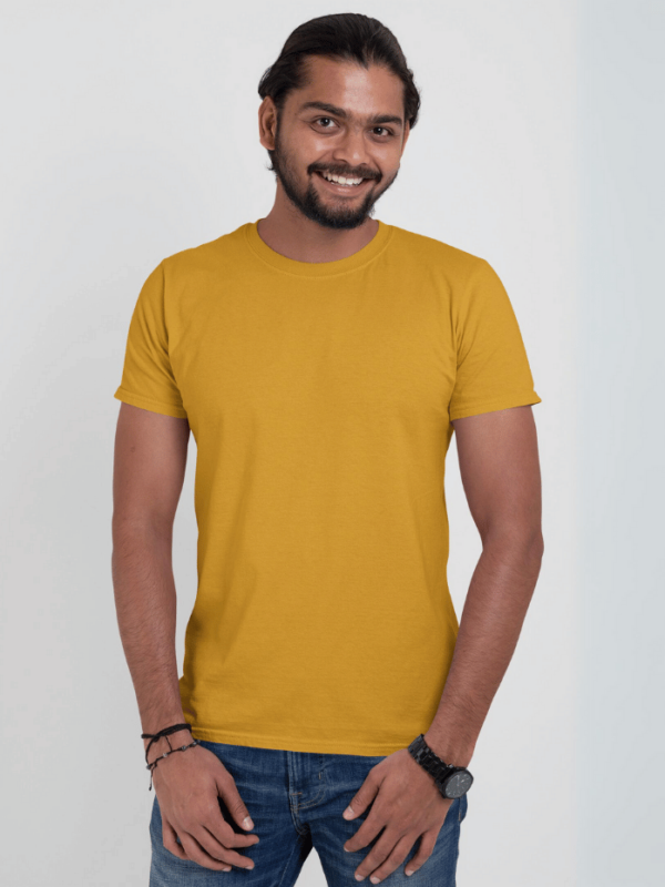 Classic Half Sleeve T-shirt Mustard Yellow