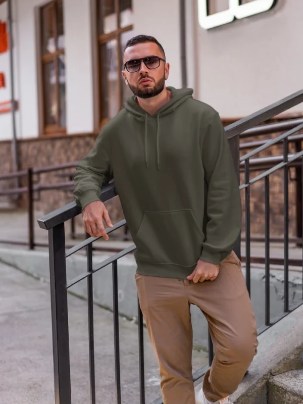 Hooded SweatShirt Olive Green