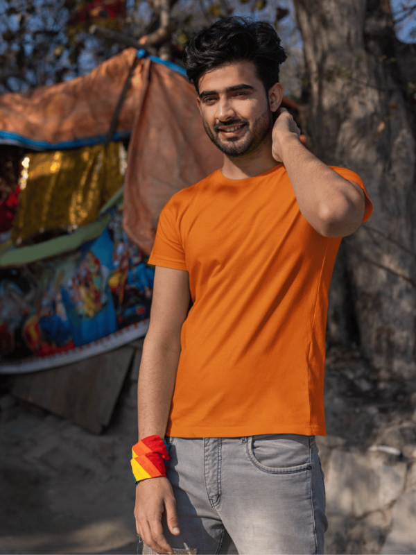 Classic Half Sleeve T-Shirt Orange