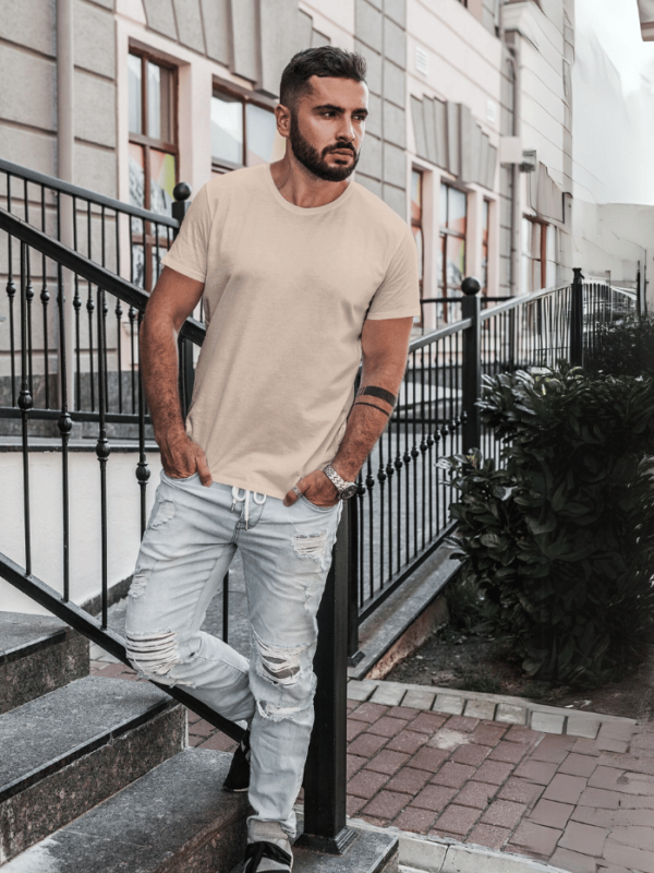 Classic Half Sleeve T-Shirt Peach