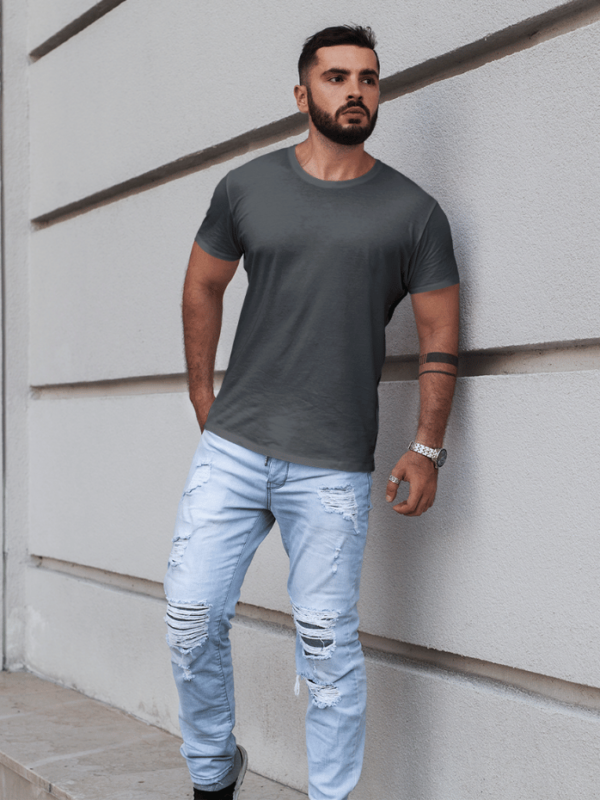 Classic Half Sleeve T-Shirt Steel Grey