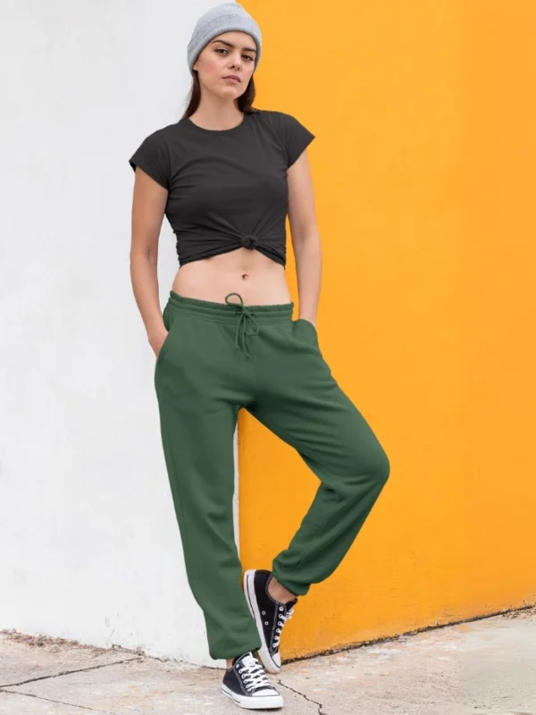 Women Joggers Bottle Green