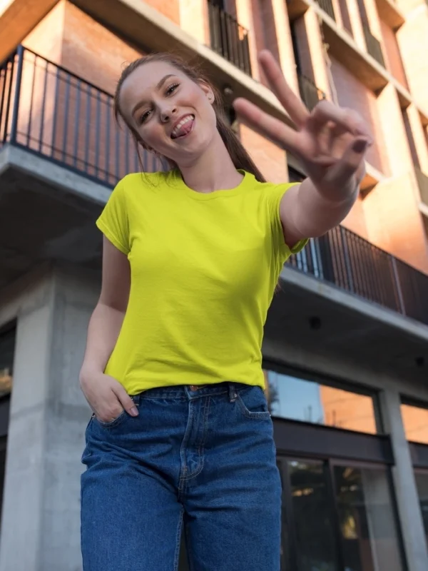 Womens Classic T Shirt New Yellow