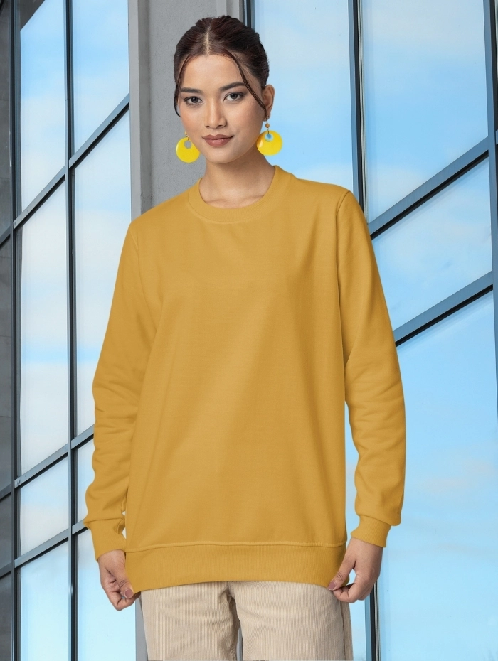 Ladies yellow sweatshirt on sale